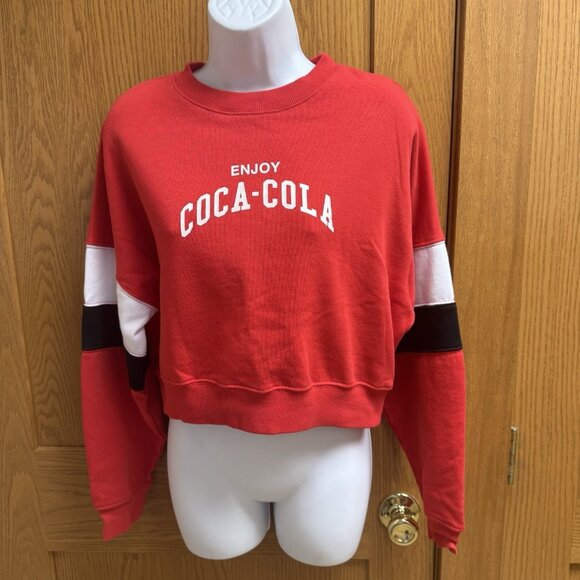 Women's Enjoy Coca Cola Red Short Sweatshirt - Small - Picture 1 of 4